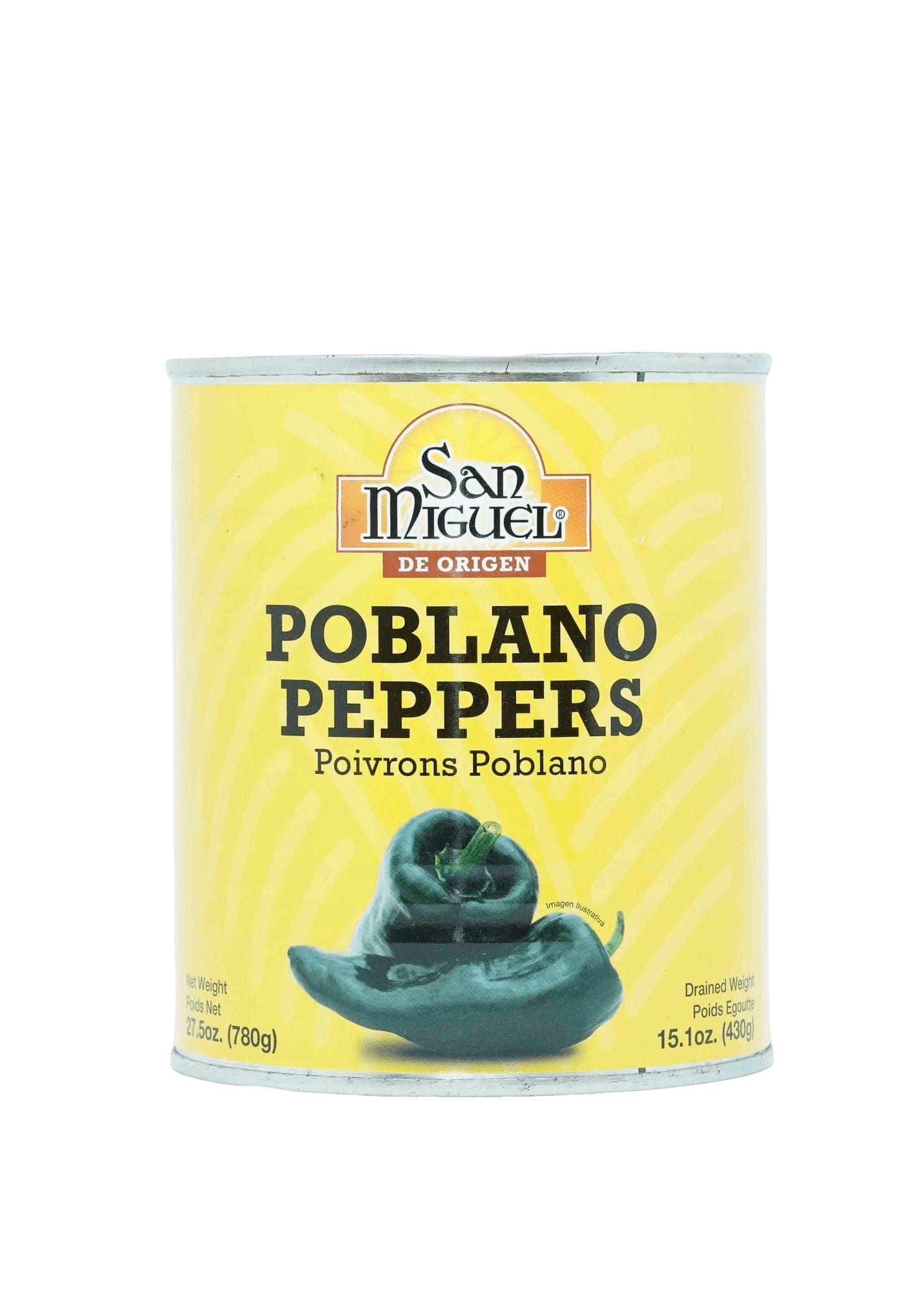 San Miguel Whole Poblano Peppers 780g Chillies San Miguel 