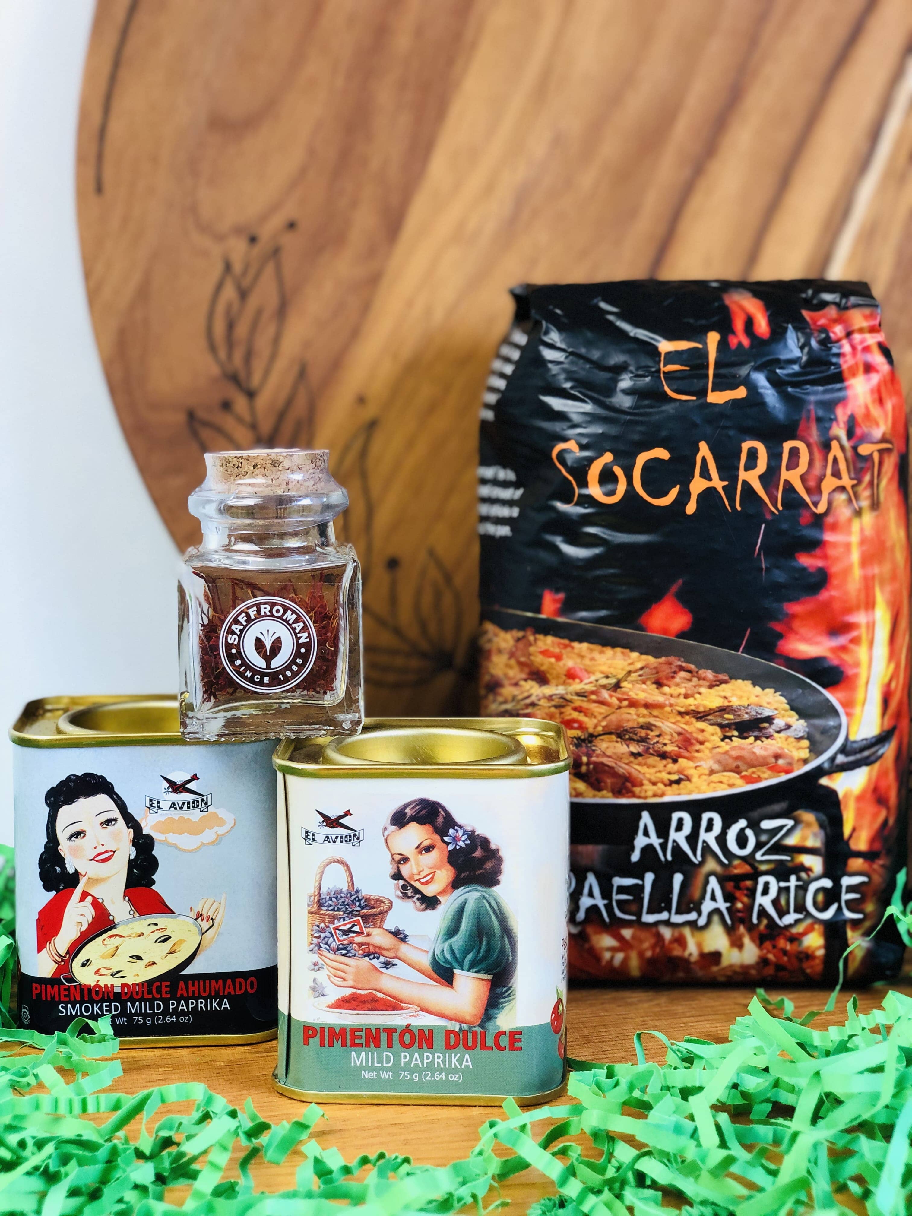 Spanish Paella Hamper - El Socarrat Paella Rice, Saffron &amp; Paprika Hampers Hispanic Pantry 