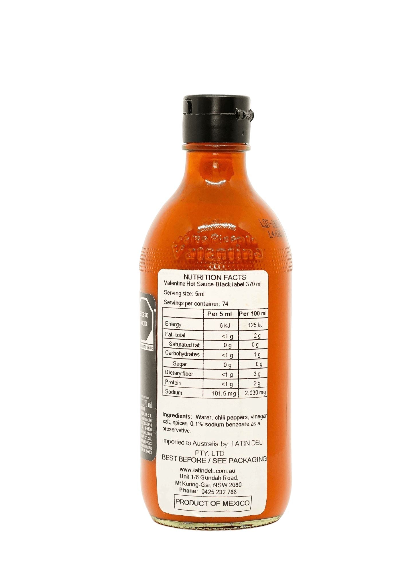 Valentina Hot Sauce - Black Label 370ml / 1L Sauces Tamazula Group 