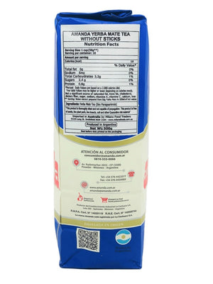 Yerba Mate Amanda - Free of Stems (Despalada) 500g - Yerba Mate - Hispanic Pantry